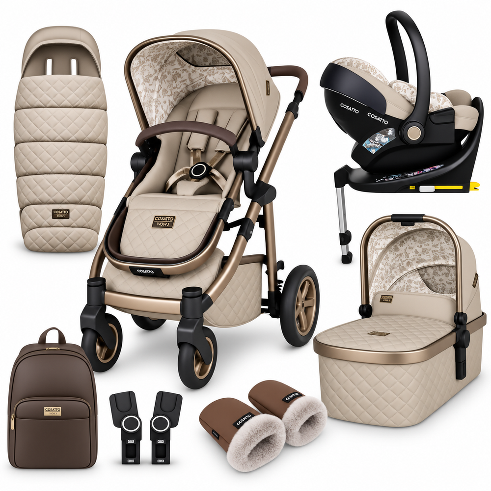 Cosatto Wow 3 Rotate & Recline Cozy Bundle – Whisper