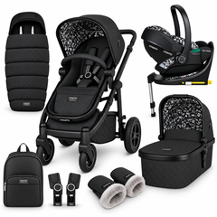 Cosatto Wow 3 Rotate & Recline Cozy Bundle – Silhouette Black