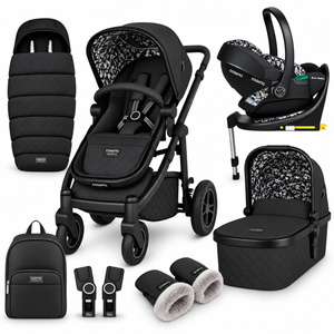 Cosatto Wow 3 Rotate & Recline Cozy Bundle – Silhouette Black
