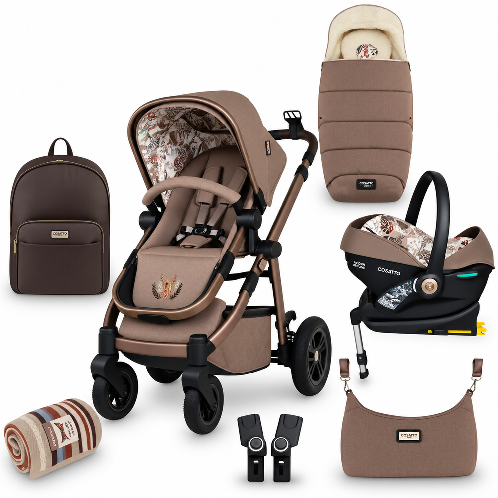 Cosatto Wow 3 SE Rotate & Recline Essentials Bundle – Tiger Tale