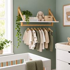 Obaby Maya Nursery Shelf – White & Natural Wood
