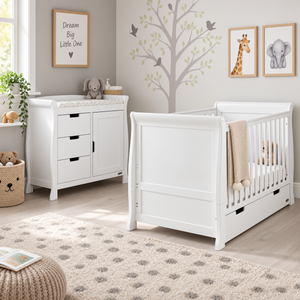 OBaby Stamford Classic 2 Piece Nursery Room Set - White