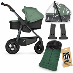 TFK Mono4 Olive Essential Bundle | Footmuff, Raincover & Car Seat Adaptors