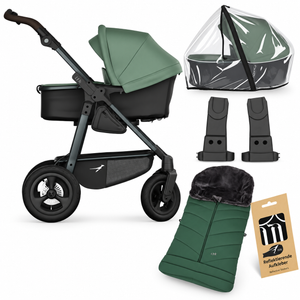 TFK Mono4 Olive Essential Bundle | Footmuff, Raincover & Car Seat Adaptors