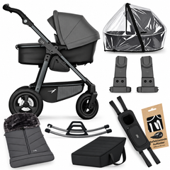 TFK Mono4 Grey Complete Adventure Bundle – Footmuff, City Bag, Rocker & Accessories