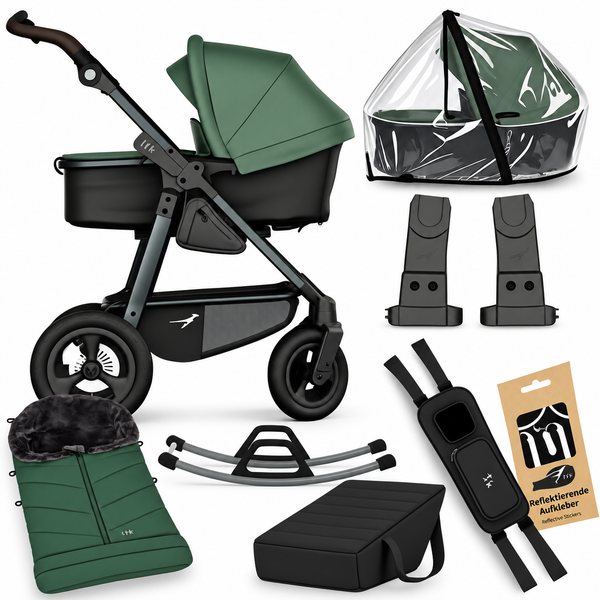 TFK Mono4 Olive Complete Adventure Bundle – Footmuff, City Bag, Rocker & Accessories