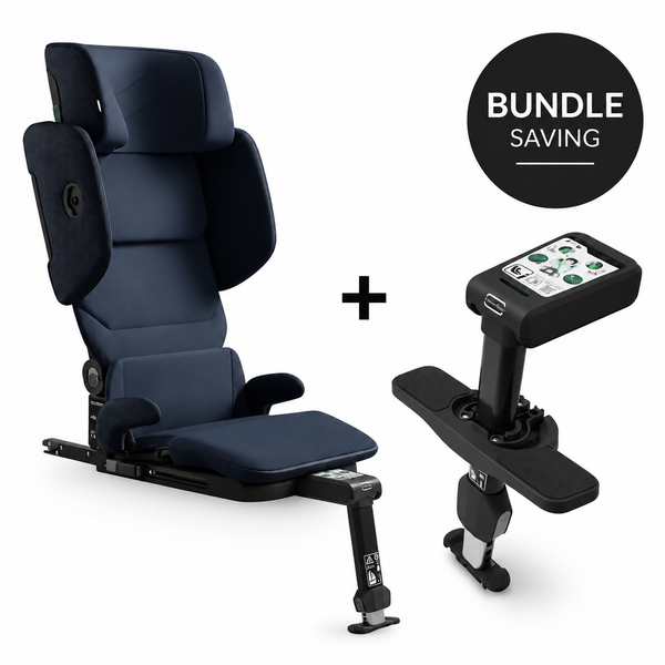 Axkid Up Glacier Lake Blue Bundle with Footrest – High Back Booster Seat (4–12 Years, 100–150 cm)