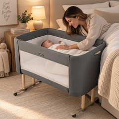 Inglesina Welcome Bed Bedside Crib - Shiva Grey