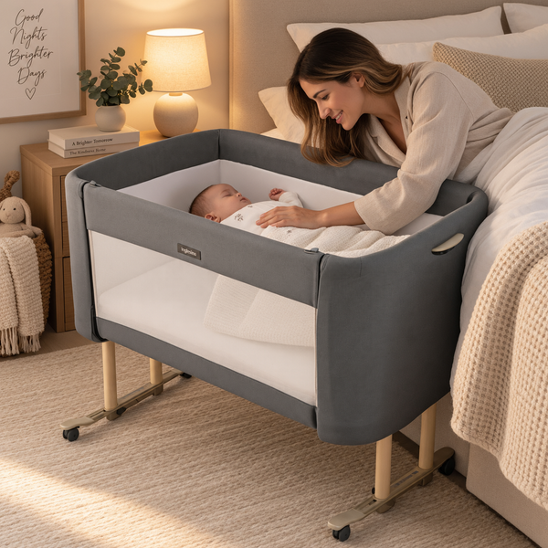 Inglesina Welcome Bed Bedside Crib - Shiva Grey
