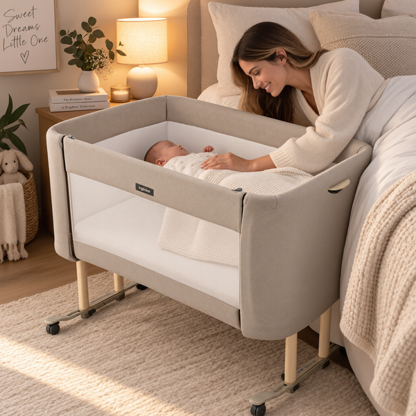 Inglesina Welcome Bed Bedside Crib - Morpheus Beige