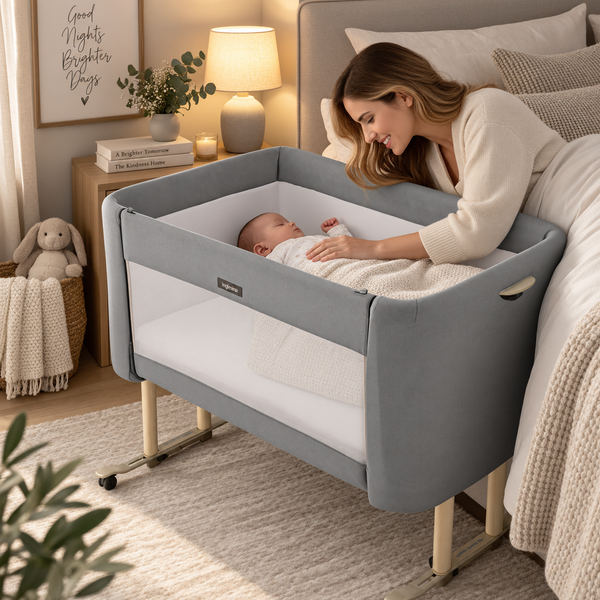 Inglesina Welcome Bed Bedside Crib - Baku Grey
