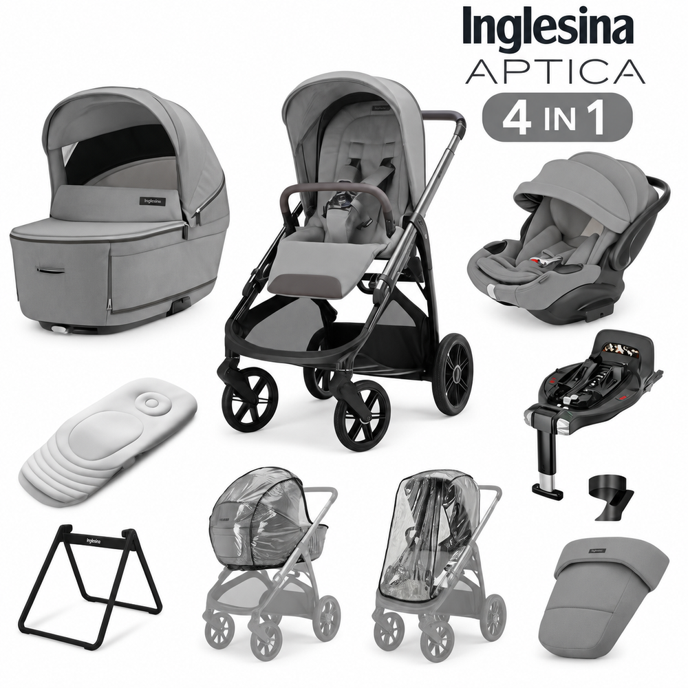 Inglesina Aptica 4 in 1 Travel System 2026 - Crystal Grey
