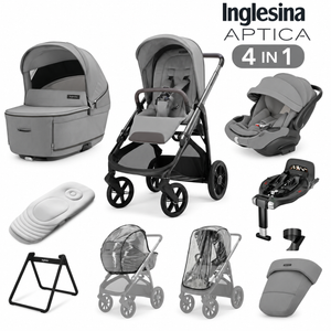 Inglesina Aptica 4 in 1 Travel System 2026 - Crystal Grey