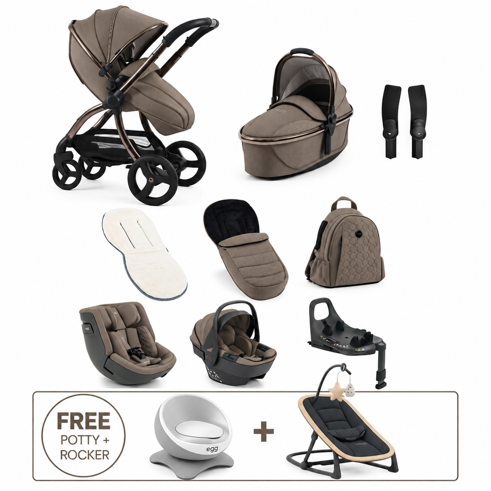 Egg3 Mink All Stages 360 Bundle with Shell 360 Infant & Toddler Car Seats + ISOFIX Base