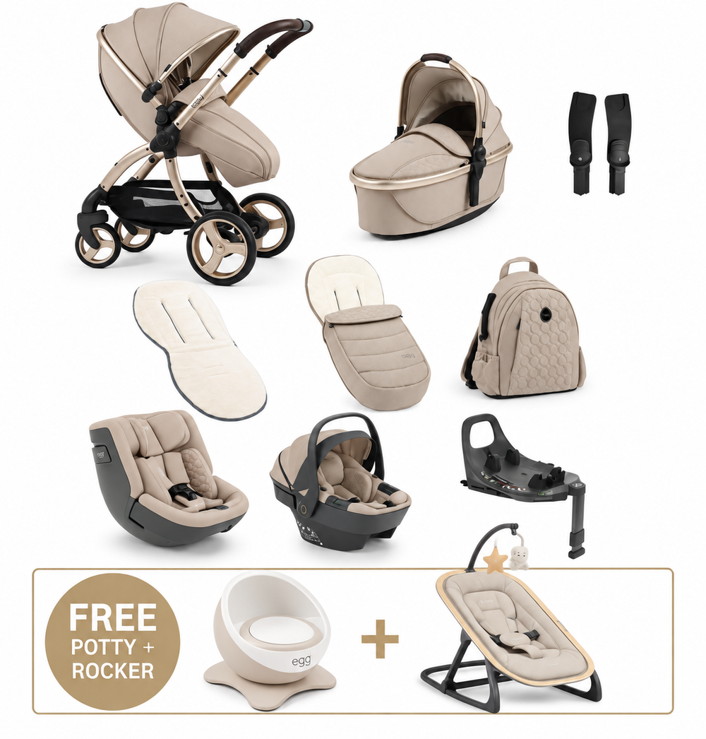 Egg3 Feather All Stages 360 Bundle with Shell 360 Infant & Toddler Car Seats + ISOFIX Base