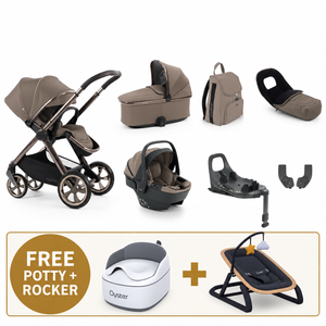 Oyster 4 Mink Luxury Travel System with Capsule 360 Car Seat & Rotating ISOFIX Base