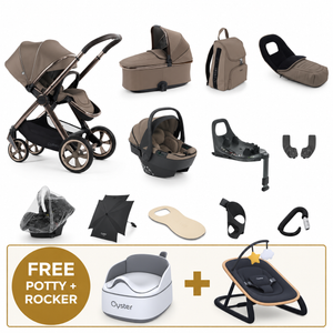 Oyster 4 Mink Ultimate Travel System with Capsule 360 Car Seat & Rotating ISOFIX Base