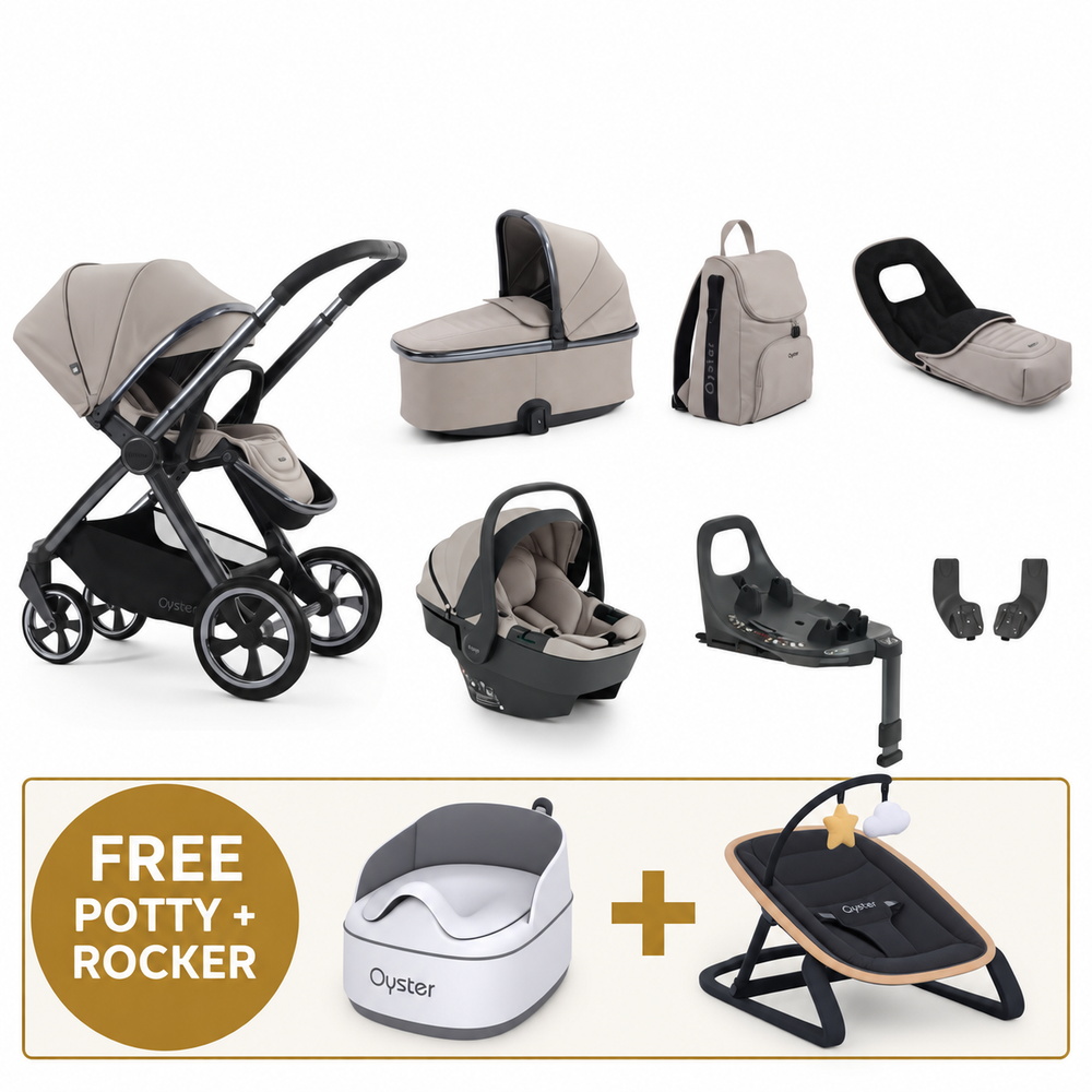 Oyster 4 Stone Luxury Travel System with Capsule 360 Car Seat & Rotating ISOFIX Base