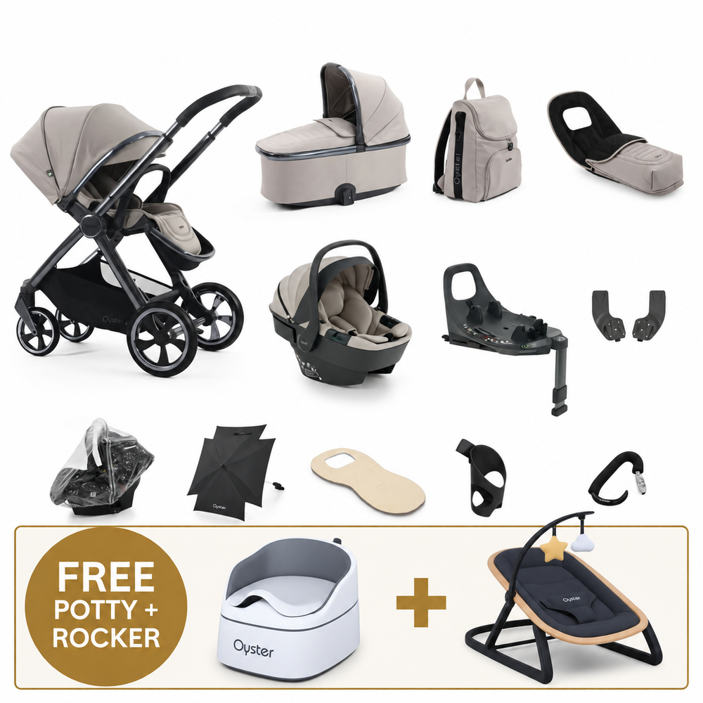 Oyster 4 Stone Ultimate Travel System with Capsule 360 Car Seat & Rotating ISOFIX Base