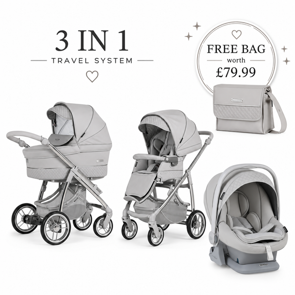 Bebecar Ip-Op Polished Pebble 3 in 1 Travel System