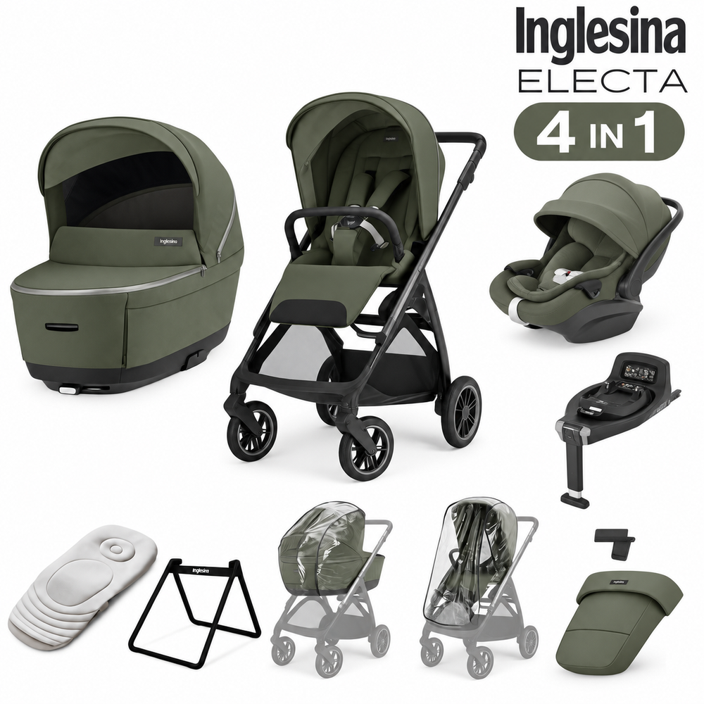 Inglesina Electa Loft Green 4 in 1 Travel System 2026 - with 360 Isofix