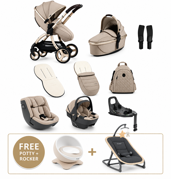 Egg3 Feather All Stages 360 Bundle with Shell 360 Infant & Toddler Car Seats + ISOFIX Base