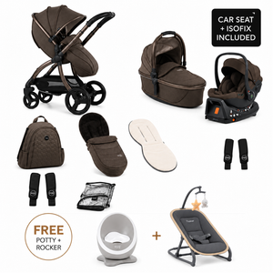 Egg3® Chocolate Velvet Luxury Stroller Bundle - 8 Piece Bundle