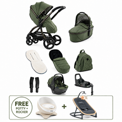 Egg3 Sage Luxury Bundle with Shell 360 i-Size Car Seat & 360 ISOFIX Base