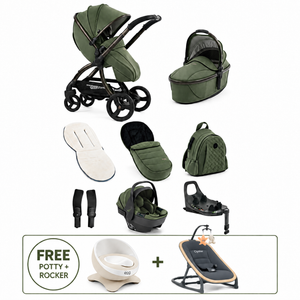 Egg3 Sage Luxury Bundle with Shell 360 i-Size Car Seat & 360 ISOFIX Base