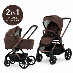 BabyStyle Oyster Vee Pram & Pushchair – Chocolate