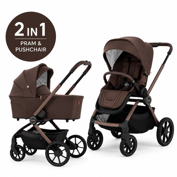 BabyStyle Oyster Vee Pram & Pushchair – Chocolate