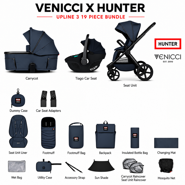 Venicci x Hunter Upline 3 Navy 3-in-1 Travel System