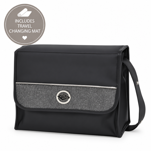Bebecar Changing Bag & Changing Mat - Black Prive Face
