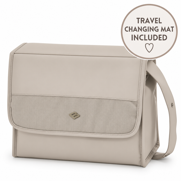 Bebecar Changing Bag with Travel Changing Mat – Oatmilk | 2026 Face Range