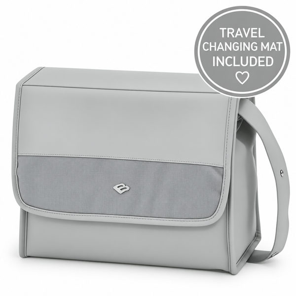 Bebecar Changing Bag with Travel Changing Mat – Mist Grey | 2026 Face Range