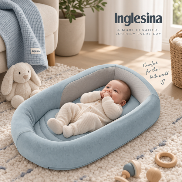 Inglesina Welcome Pod Baby Sleep Nest – Peaceful Blue | Newborn Support Pod