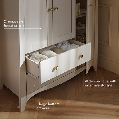 Cuddle Co Clara Triple Wardrobe - Cashmere