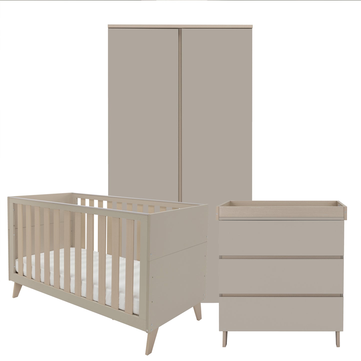 Babymore Dante 3 Piece Nursery Room Set – Cashmere