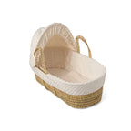 Clair De Lune Palm Moses Basket in Cream Dimple