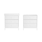 Bebe & Beyond Dreamer Changing Unit White three drawer nursery changing table with removable changing top both views