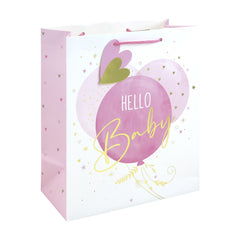 Hello Baby Large Gift Bag – Pink