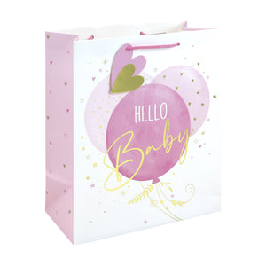 Hello Baby Large Gift Bag – Pink