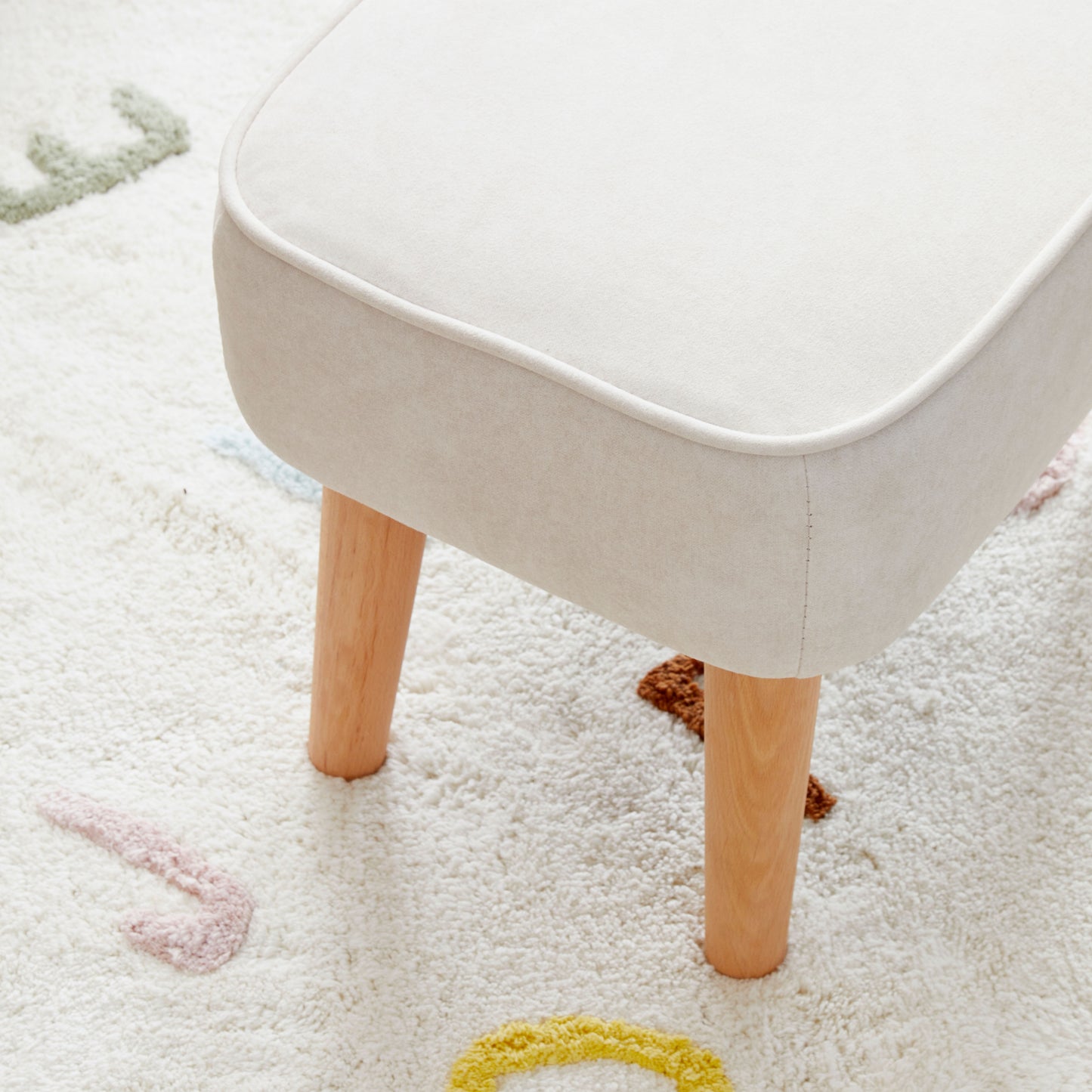 Babymore Freya Cream Nursery Chair & Stool