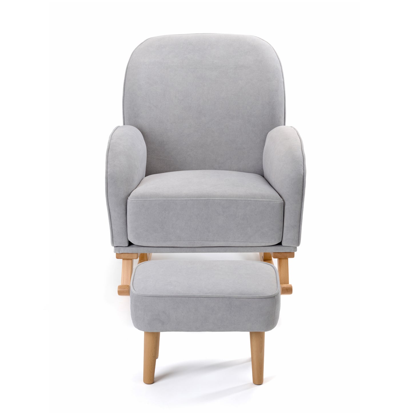 Babymore Freya Grey Nursery Chair & Stool