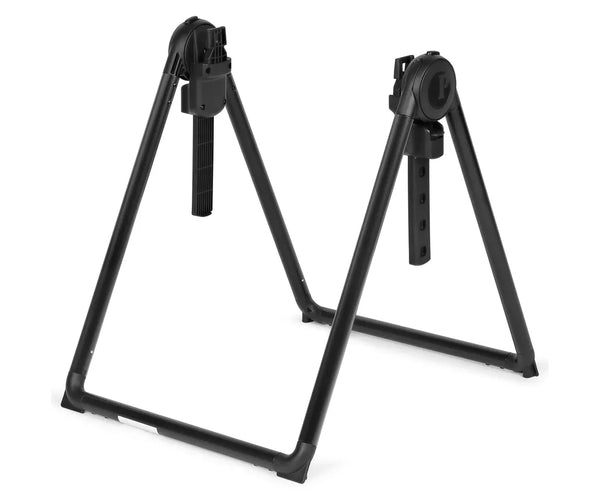 Black plastic adjustable height a-frame stand with circular clamp for peg perego city loop pro 3 in 1 elite travel system
