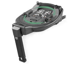 Black plastic infant car seat base with adjustable side supports and central locking from peg perego city loop pro 3 in 1 elite metal travel system