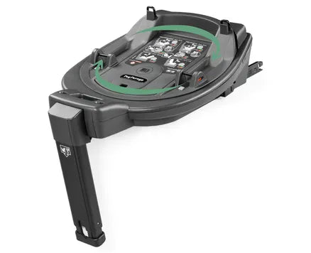 Black plastic infant car seat base with adjustable side supports and central locking from peg perego city loop pro 3 in 1 elite metal travel system