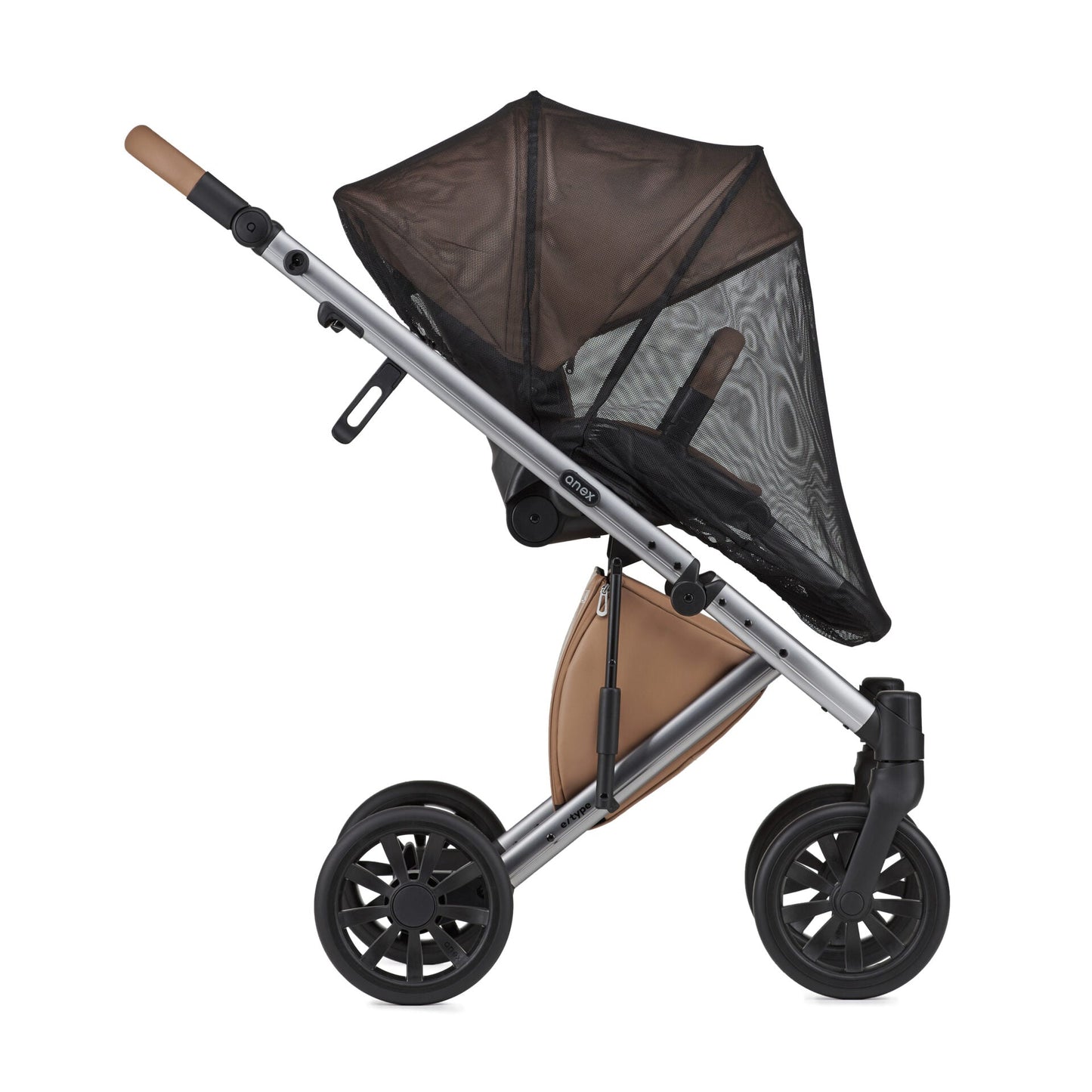 Anex Baby E Type Travel System With Cybex Aton B Car Seat and Base - Sepia