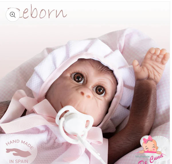 Reborn Monkey with Pink Spanish Dress