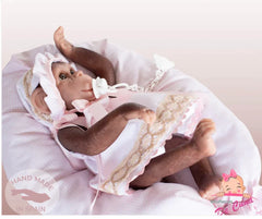 Reborn Monkey with Pink Spanish Dress